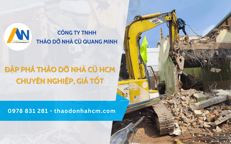 đập phá tháo dỡ nhà cũ HCM